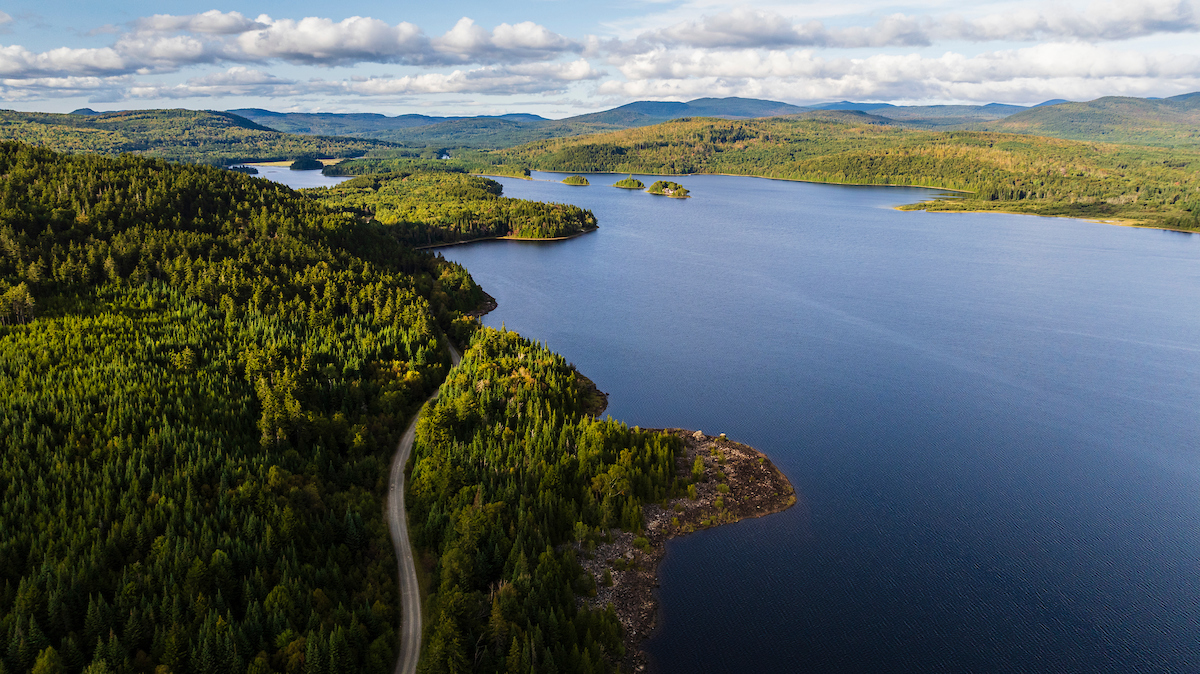 Parmachenee Lake in Maine's northern forest. North Oxford, Maine.