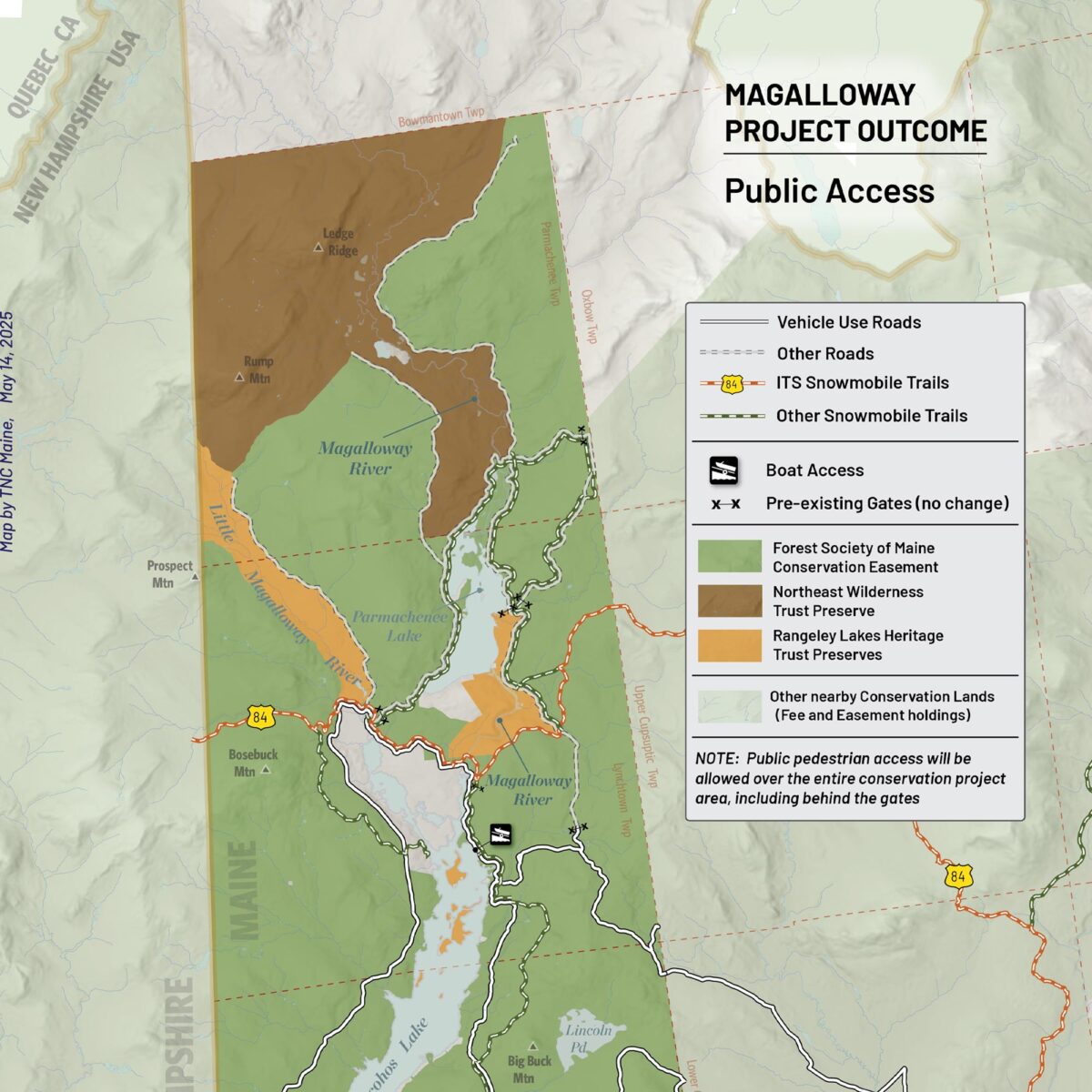 Magalloway Public Access Map